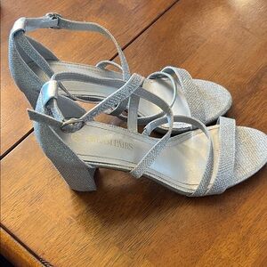 Silver Strappy Heels